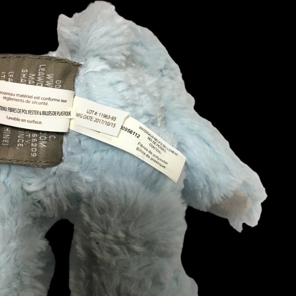 Demdaco Pastel Blue Teddy Bear Plush 8" Stuffed Animal Toy NEW NWT 2018 - Picture 9 of 10